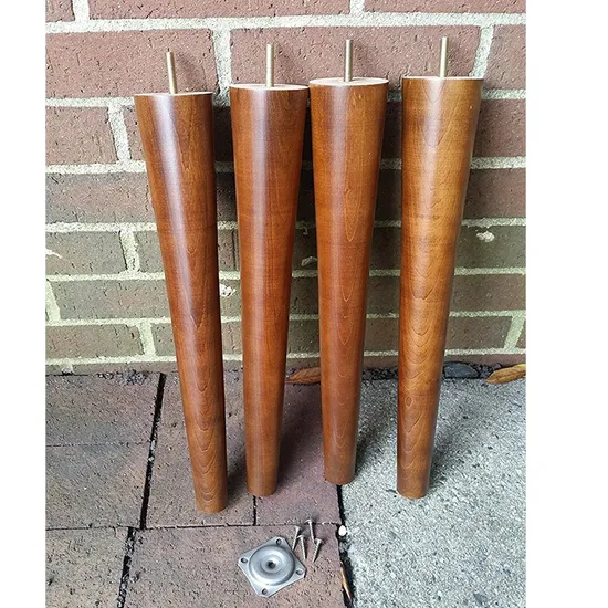Patas de repuesto de madera maciza teñida de 16 pulgadas para sillas de bar