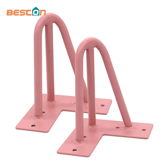 Patas de horquilla de acero resistentes de 6 pulgadas (juego de 4, carga de 200 libras) - Moderno de mediados de siglo para mesas de café y gabinetes