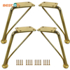 Patas modernas para muebles doradas de 6' (paquete de 4): mejoras elegantes para gabinetes, tocadores y muebles de sala