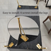 Patas modernas para muebles doradas de 6' (paquete de 4): mejoras elegantes para gabinetes, tocadores y muebles de sala