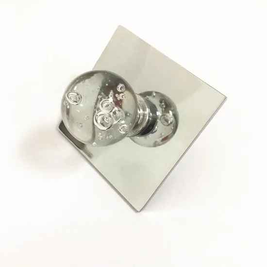 Perilla cromada del cajón del gabinete de cristal del estilo del hardware de los muebles del cinc