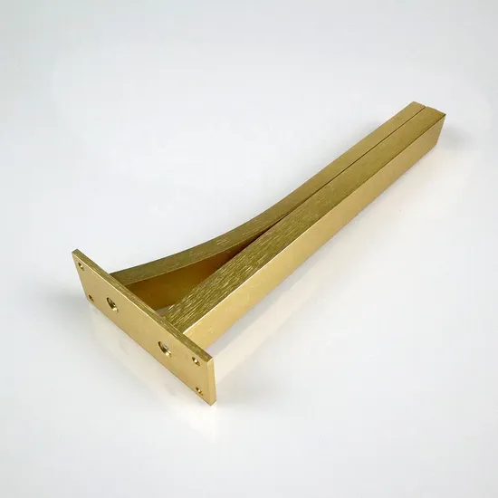 Muebles de gabinete sólido de aluminio, patas de soporte de latón dorado y negro