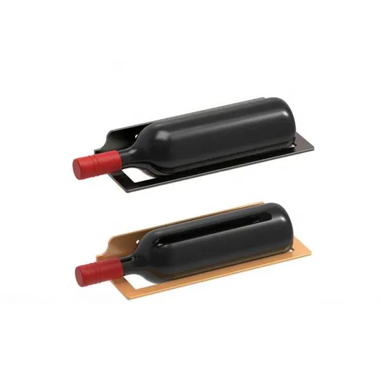 Soporte para vino Soporte para botellas de vino de pared de aluminio Estante para copas de vino