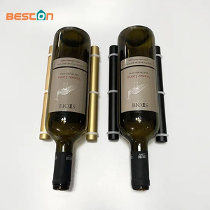 Estante de aluminio negro del almacenamiento del vino de los contenedores de almacenamiento de la botella del estante del vino del oro