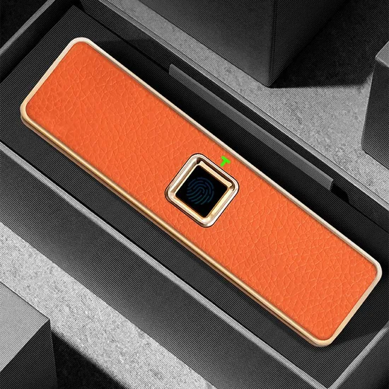 Cerraduras recargables electrónicas ocultadas cuero del cajón de la cerradura USB del archivador del cuero biométrico elegante