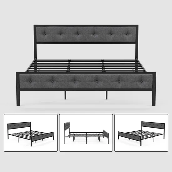 Estructura de cama California King de metal