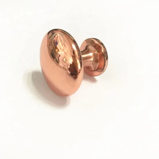 Perilla redonda de seta para cajón, aparador, gabinete, oro rosa, muebles de 29mm de diámetro