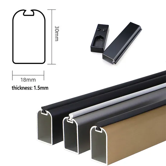 Ropa resistente de los accesorios del guardarropa de la aleación de aluminio que cuelga el armario ovalado Rod