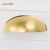 Manija de latón antiguo cepillado, herrajes para gabinete dorado, contenedor, taza, cajón, tirador