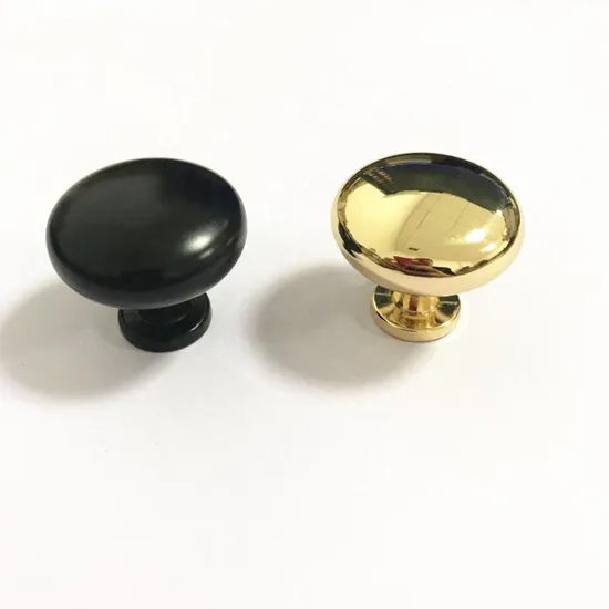 Herrajes para gabinetes, cajón de baño y cocina, perilla redonda con cepillo de latón dorado mate negro