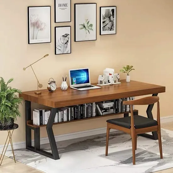 Pata de mesa de hierro con acabado en polvo negro industrial para mesa de comedor