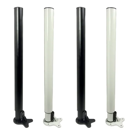 Pata de mesa plegable telescópica, muebles cromados, barra de oficina y comedor