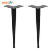 Mesa de acero negra, barra de hierro macizo, escritorio para ordenador portátil, patas de mesa de banco DIY