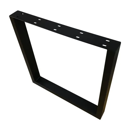 Pata de mesa personalizada moderna de hierro y metal cuadrado para muebles de comedor de fábrica