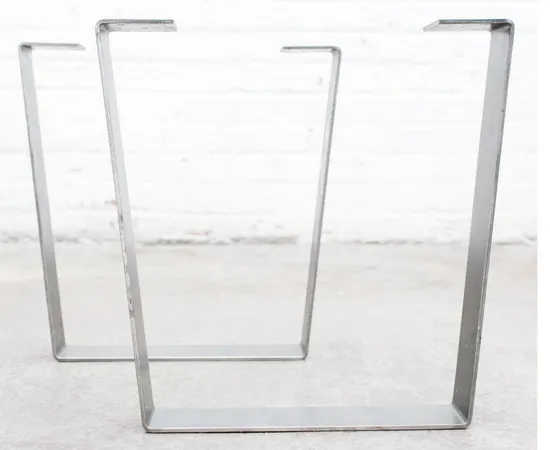 Patas de mesa de metal en forma de U cónicas al mejor precio de nueva llegada