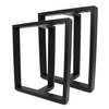 Patas de mesa en forma de L de acero de venta caliente, patas de mesa de comedor de café negras