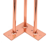 Patas de mesa de oro rosa con horquilla de muebles de metal de café de lujo