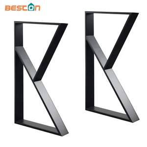 Soporte de banco de hierro fundido industrial, pata de mesa de comedor de metal para mesa