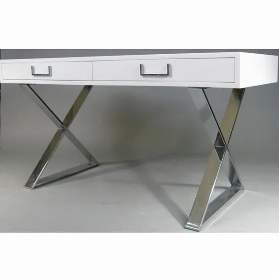 Pata de acero inoxidable en forma de X para mesa de café y comedor