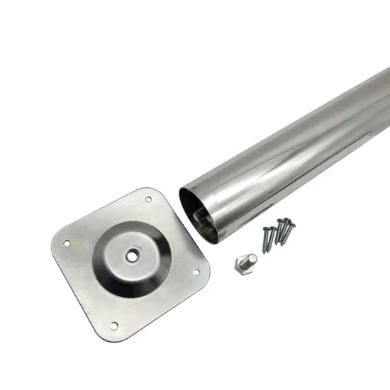 Patas de mesa de tubo redondo de hierro fundido de metal para mostrador de muebles