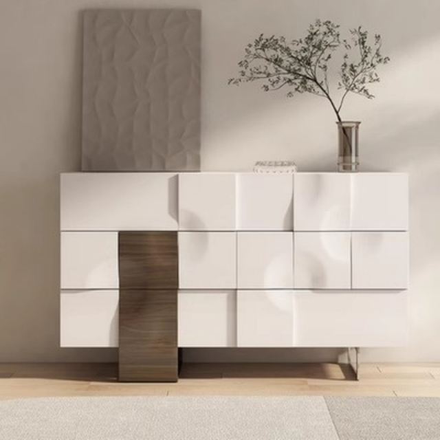 Gabinete lateral de comedor moderno con consola mezcladora eléctrica - Montaje en pared para bares y restaurantes en el hogar