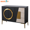 Gabinete de pasillo de madera maciza para almacenamiento de zapatos, moderno y ligero, para entrada y vestíbulo