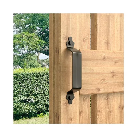 Venta al por mayor de manijas de puerta principal y de cerca de metal resistente negro para uso en exteriores