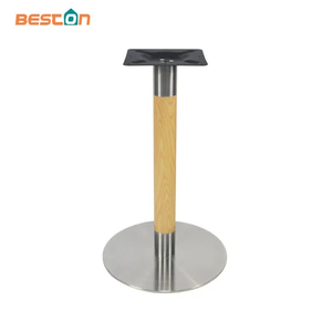 Mesa de comedor de metal sólido para café, pata redonda de mesa de acero inoxidable para restaurante