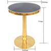Patas de alta calidad de la mesa de centro de mármol de la mesa auxiliar del acero inoxidable del oro personalizado