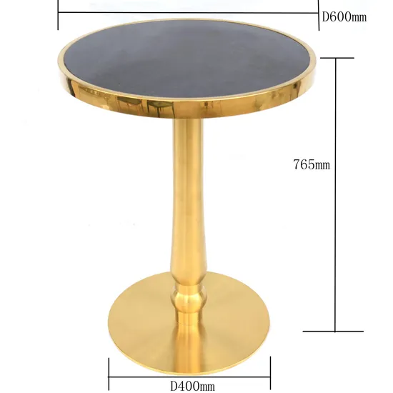 Patas de alta calidad de la mesa de centro de mármol de la mesa auxiliar del acero inoxidable del oro personalizado