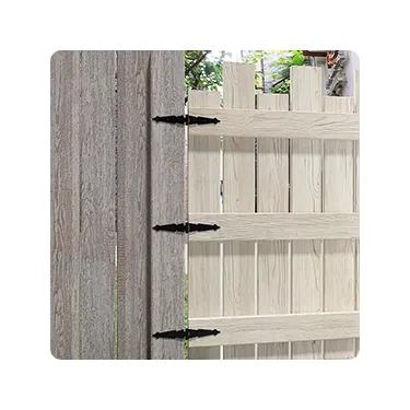 Bisagra de metal resistente tipo T para cercas y puertas de vinilo/PVC y madera - Inoxidable