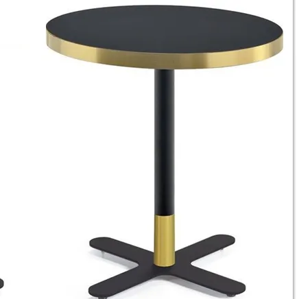 Patas de mesa de oficina con base de mesa de comedor de restaurante de hierro de diseño negro clásico de metal