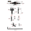 Kit de bisagra, pestillo y varilla de caída para puerta de acero negro de alta resistencia OEM, personalizado para cercas de madera