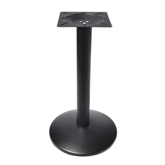 Original Mesa de comedor con Base redonda y estampado de hierro, recubierta