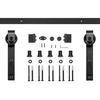 Herrajes para rieles para puertas corredizas de granero retráctiles y cierre suave industrial, ajustables para puertas interiores, kit resistente