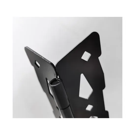 Bisagra de puerta tipo mariposa decorativa de metal negro - 1 par para puertas de madera