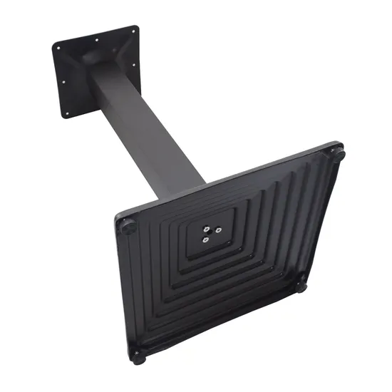Base vendedora caliente al por mayor de la mesa de comedor del hierro del negro del top cuadrado de los muebles
