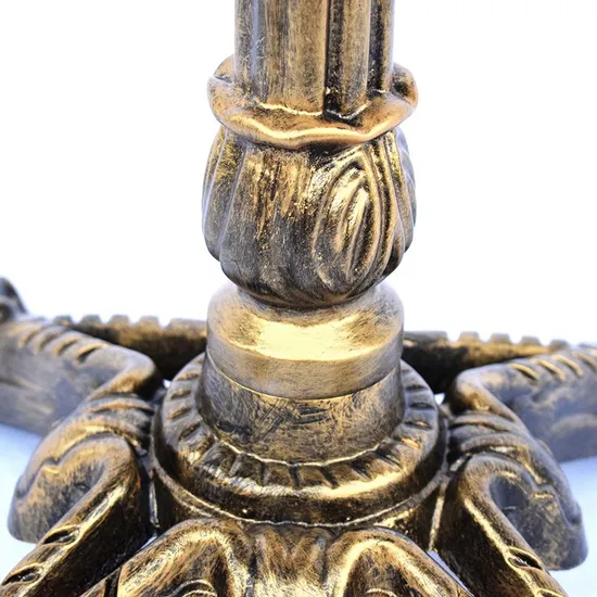 Pata de mesa de centro de hierro fundido de bronce con garra de tigre decorada