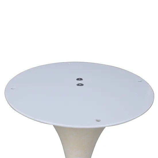 Base de mesa de trompeta de comedor de hierro blanco más nueva