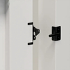 Pestillo de puerta con palanca de gravedad autoblocante de acero resistente - Recubrimiento en polvo negro para cercas de madera