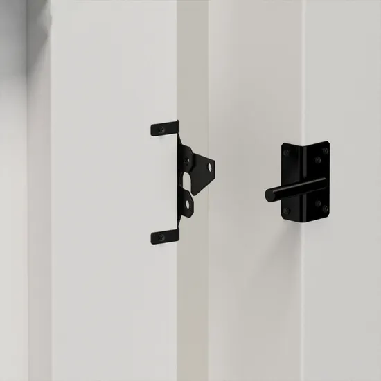 Pestillo de puerta con palanca de gravedad autoblocante de acero resistente - Recubrimiento en polvo negro para cercas de madera