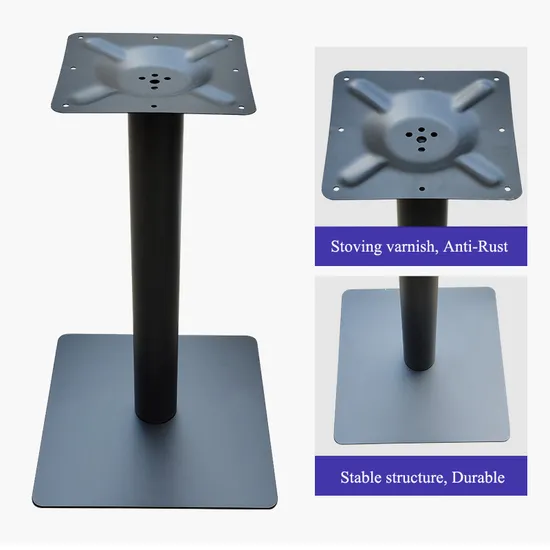 Patas de mesa de hierro de acero inoxidable pulido y cepillado Base de mesa para encimeras de granito