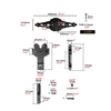 Kit de pestillo y bisagra de puerta de acero de metal negro resistente OEM - Personalizado para cercas de madera