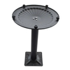 Base de mesa de metal de hierro de forma redonda negra con patas niveladoras para café