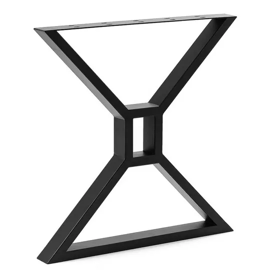 MID Century Modern X-Frame Metal Solid Frame Patas de mesa duraderas negras