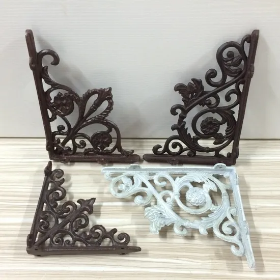 Soporte de pared de hierro fundido triangular antiguo de alta calidad personalizado