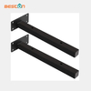 Soportes para estantes flotantes Estante montado en la pared retro industrial Soporte negro de un solo lado estándar