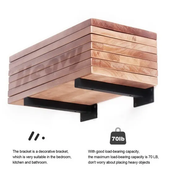 4 cajas de soportes para estanterías recargados de 30 cm de grosor