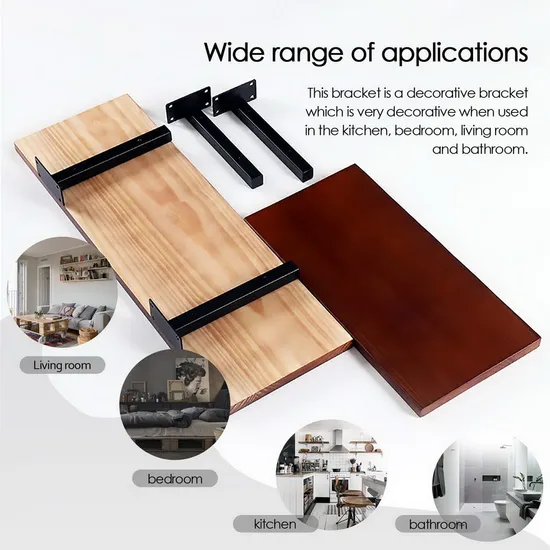 4 cajas de soportes para estanterías recargados de 30 cm de grosor