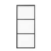 Puerta tipo granero de vidrio Three Lites para cocina o dormitorio con herrajes corredizos
